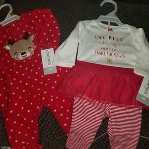 NEW! Carter's Christmas Outfits & Bib!!
